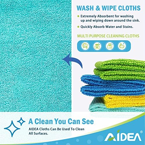 Почистващи кърпи от микрофибър AIDEA-100PK, По-меки и поглъщащ, без кърпичка, за миене на дома, на Кухнята, превозни