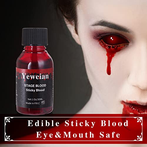 Yeweyan Makeup Stage Blood (1,06 грама), Годни за консумация Фалшива Кръв, Лепкава Моющийся грим от Фалшива Кръв за очите,