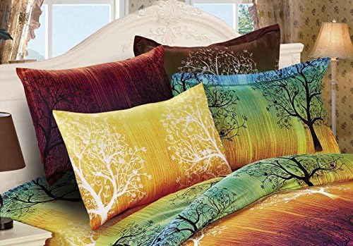 Спално бельо Swanson Rainbow Tree Комплект спално бельо от 3 теми: Чаршаф и Две калъфки за възглавници (King)
