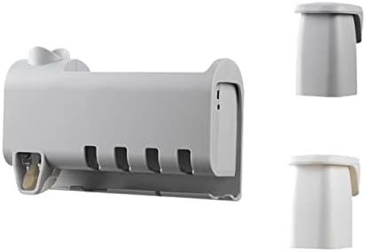 Титуляр четка за зъби PEROW за баня, Стенен монтаж Автоматичен Опаковка на паста за зъби - Електрически Държач за