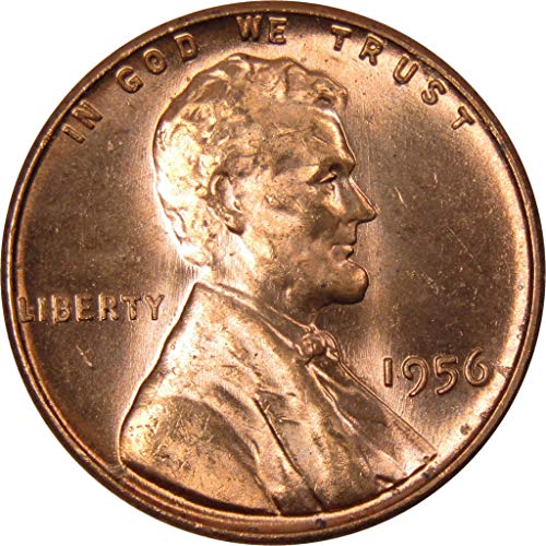 1956 Линкълн Пшеничен Цент БУ Необращенный Мента Кодекса за Бронзов пени 1c Монета