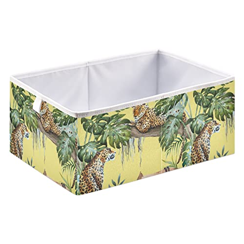 Тропически Леопардовый кутия за съхранение на Кубчета, Сгъваеми кутии за съхранение, Водоустойчив кош за