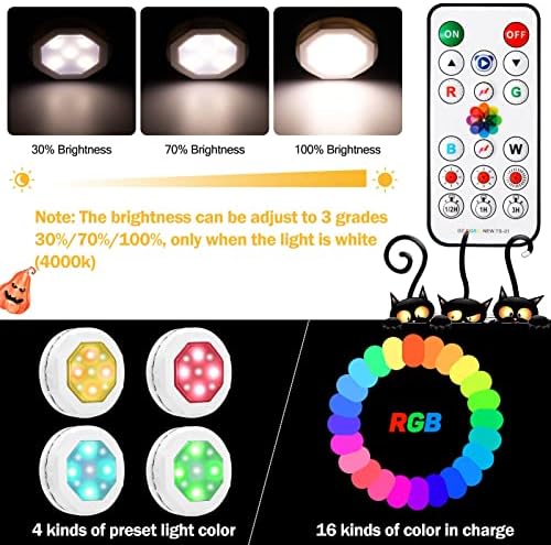 Led Светлини във формата на Тикви за Хелоуин, Затемняемые RGB-Светлини, които променят цвета, с дистанционно