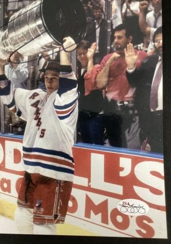 Адам Грейвс Подписа снимка 8x10 Хокей на лед Купа на Ню Йорк Рейнджърс ВКС Автограф КОПИТО JSA - Снимки на НХЛ с