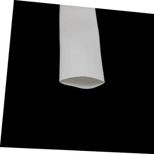 X-DREE Дължина 15 m, вътрешен диаметър 7 mm, Свиване тръба с полиолефиновой изолация, Метална обвивка, Бял цвят (дължина