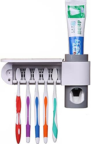 Титуляр на четка за зъби на Light Cleaner Автоматично Стенен монтаж Опаковка на паста за зъби 3 в 1