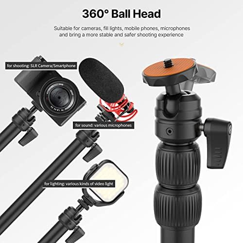 Настолна Поставка за настолен закрепване на камерата PICTRON LS10 с топка глава 1/4 инча, Регулируема стойка