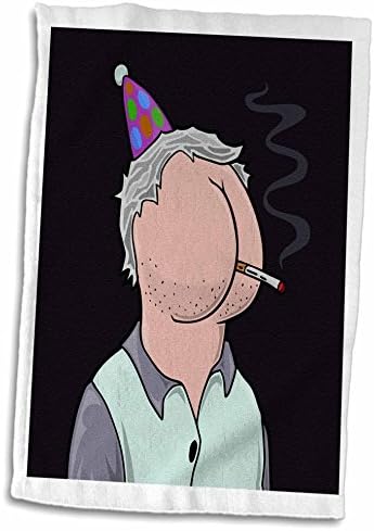 3. Пич с задника на партито, пуши цигара, черен фон - Кърпи (twl-179180-3)