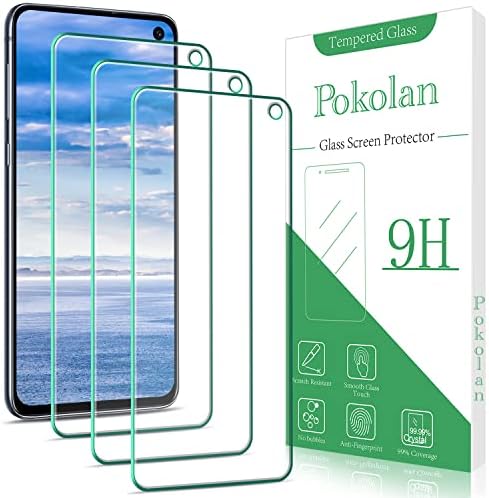 Защитно фолио Pokolan [3 опаковки] за Samsung Galaxy S10e от закалено стъкло, твърдост 9H, Без мехурчета, защита от