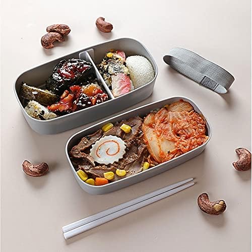 PDGJG двупластова кутия за обяд офис работник студент преносим открит запечатан контейнер за хранене кухненски принадлежности