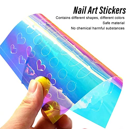 Етикети за Дизайн на Ноктите, Безплатни Цветни Стикери за Дизайн Нокти DIY, Определени от 11 Листа за Маникюр в Салон Маникюрном