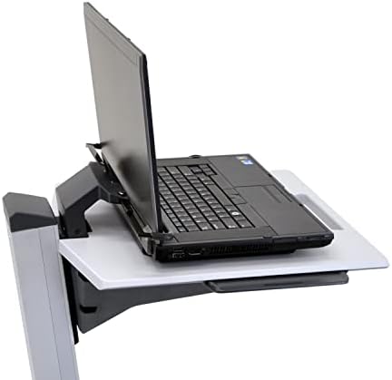 Ergotron – Количка за лаптоп на колела Нео-Flex, Мобилни работни станции С Висока Маса за Лаптоп, Сива