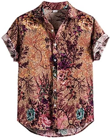 Блуза, тениска с къс ръкав, хавайски етническа ежедневно бельо риза с принтом, мъжки ризи, комплект мъжки ризи