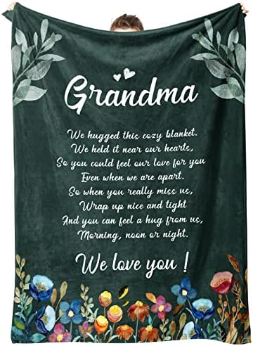 Подаръци-одеяла за баба, Подаръци за рожден Ден, баба, Подарък за Деня на майката за баба на Внучка, Внуци, Ние Ви обичаме