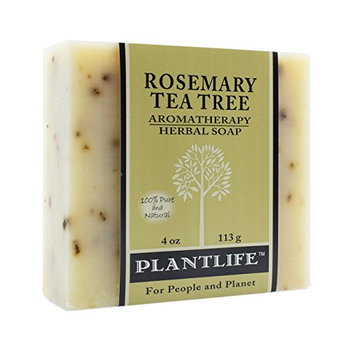 Сапун Plantlife Rosemary Tea Tree Bar Сапун, Овлажняващ и успокояващ сапун за Вашата кожа, Изработено е ръчно с