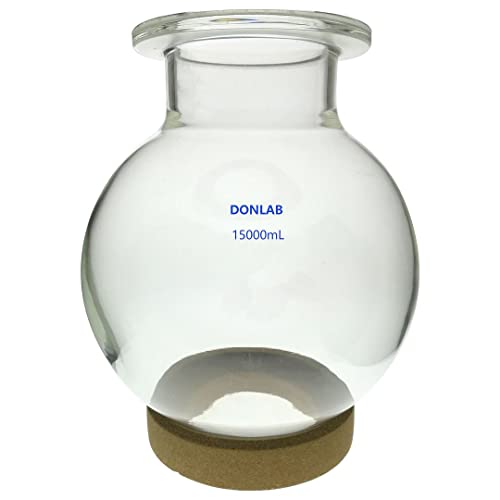 Колба Реакционного чайника DONLAB REA-0004 обем 500 мл с Сферическим облодънна с 4 Главата, Отворена Капачка с клипс и