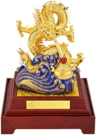 n/a Dragon фън шуй 24-каратово Злато Фолио Китайската Геомантия Златна Фигурка на Дракон Статуетка Бижута за Късмет и