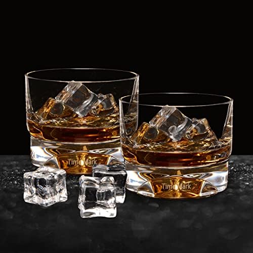 Чаши за уиски-Чаши за пиене с Уникален Крестообразным дъното на Стъклена чаша Old Любовна Rocks за уиски, Коктейли,