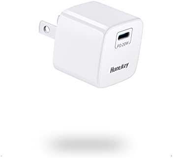 Адаптер USB-C с мощност 20 W, блок зарядно устройство Huntkey USB C с мощност 20 Вата, Съвместим с iPhone 13/13 Mini/Pro 13/13 Pro Max/12/12 Pro Max/SE/11, Pixel, Galaxy S20 S9 S10, iPad Mini/Pro