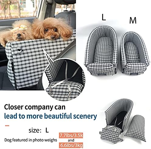 Столче за кола за кучета, Модел за домашни любимци по-голям размер, седалка Конзола Plus Style|, Подходящи за малки и Средни