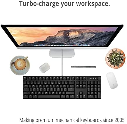 Жичен механична клавиатура Das Keyboard MacTigr за Mac Превключватели Cherry MX Red и капачки за комбинации