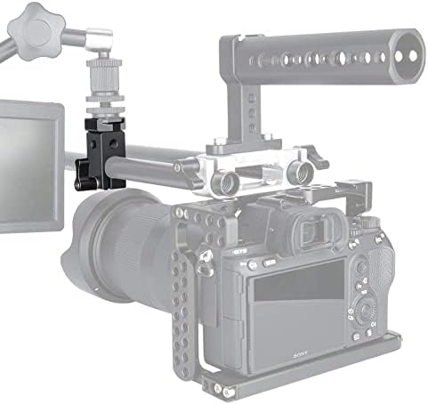 NICEYRIG 15 мм, Основен Скоба с Адаптер за прикрепване на студено Башмака за Фотоапарат DSLR Rig Светкавицата