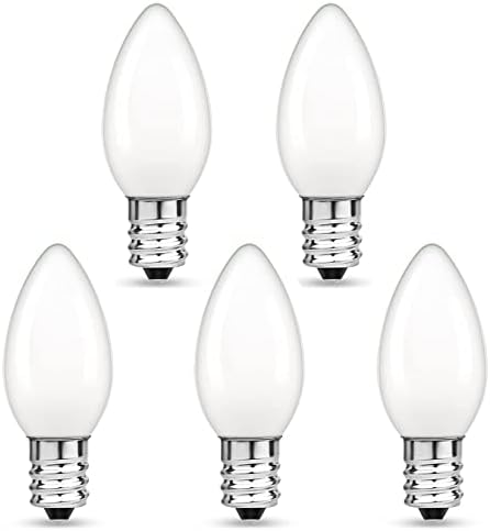 YDJoo C7 Led Лампи 0,5 Вата С регулируема яркост Нощни лампи 5 W Еквивалент на лампи с нажежаема Жичка Топло Бяло 2700K E12 Основа
