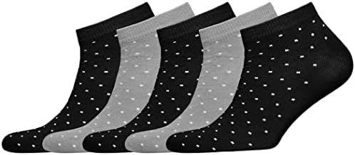 Мъжки Памучни чорапи премиум-клас NUDUS - 5 Чифта Чорапи на Щиколотках - Модел грах