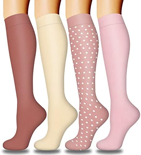 Laite Hebe 4 Двойки-Компресия чорапи за жени и мъже, Circulation-най-Добрата подкрепа за медицински сестри, пътеки,