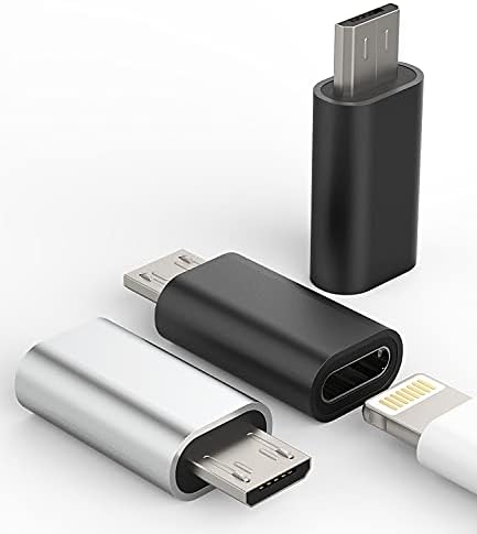 3 опаковки, Съвместим с адаптер Lightning Female to Micro USB Male за Apple, който е Съвместим с iPhone 7 8 Plus x xr