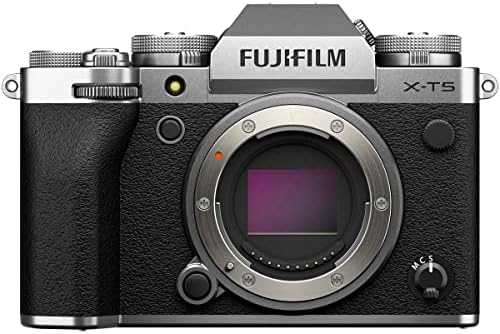 Корпус беззеркальной цифров фотоапарат Fujifilm X-T5, Сребърен Комплект с SD-карта с капацитет 128 GB, Допълнителна Батерия,