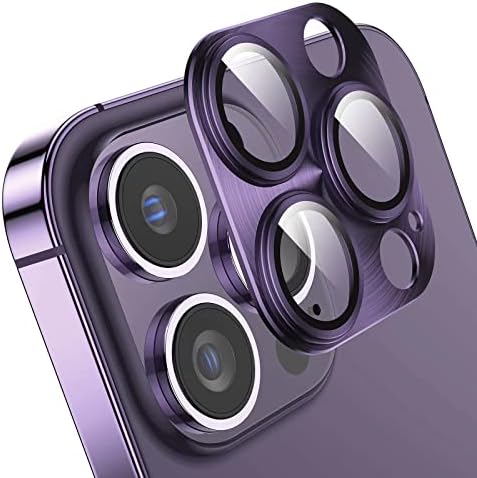 [2] Защитно фолио за обектива на камерата LONGCIYU, съвместима с iPhone 14 Pro Max 6,7 инча＆ iPhone 14 Pro 6,1 инча [Закалено стъкло премиум-клас 9H] [Защита от надраскване] [Защита на камер