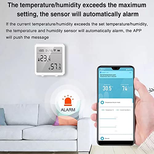 Регулатор на Влажност, температура, Професионален Монитор Влажност Температура 4.5 В, Функция Аларма WiFi за Дома