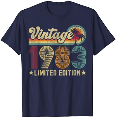 40-Годишната Реколта Тениска 1983 година с Подаръци за 40-ия рожден ден за Жените и Мъжете