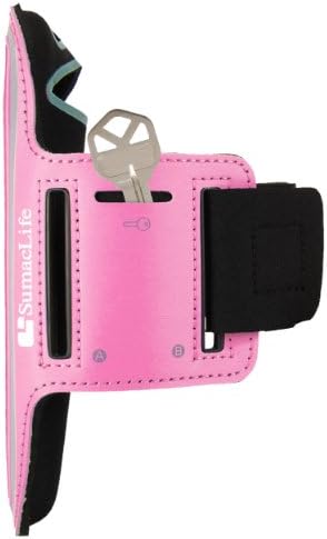 Каишка с регулируема закопчалка SumacLife Armband Розов цвят, с един слот за ключове, Подходящ за размера на