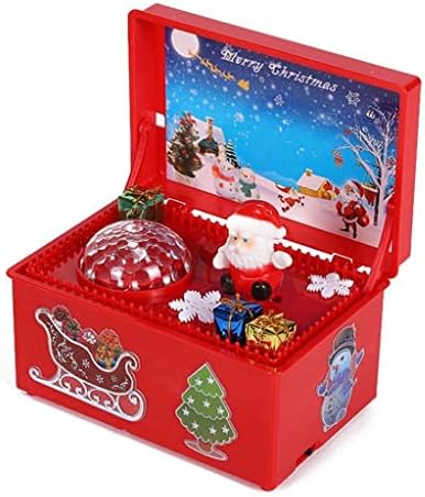 Музикалното ковчег в Рождественском стил ZGJHFF, Красив и Креативен интериор на Дядо Коледа, Led Музикална Ковчег за парти (Цвят:
