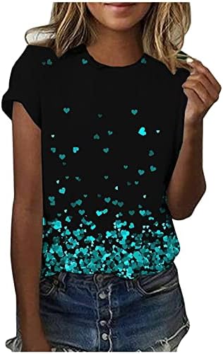 Лятна Модна Тениска за Жени, Блузи с Графичен Принтом, Ежедневни Блузи с Кръгло деколте и Къс Ръкав, Ризи