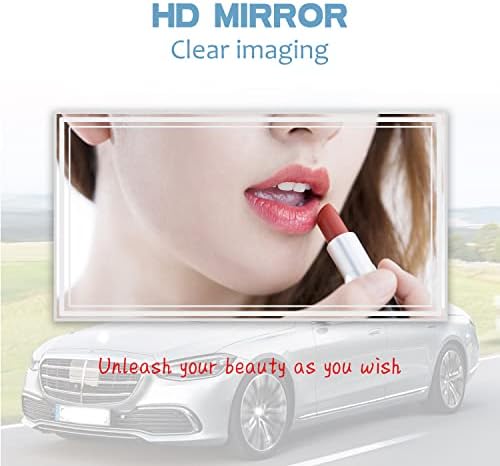 yonwait Pack-2 Автомобилни огледала с козирка от неръждаема стомана, Сребърни Джобно автомобилно огледало с козирка, Универсално