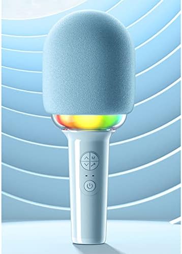 VINGVO Преносим Ръчен микрофон, ABS Различни Стръмни Светлини Стабилен Bluetooth и Микрофон за Пеене Звук от Микрофон