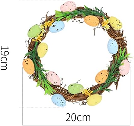 SDFGH Великденски Яйца Венец Подвесная Венец Украса за Входната Врата на Сватбена Маса Начало Декор (Цвят: A,