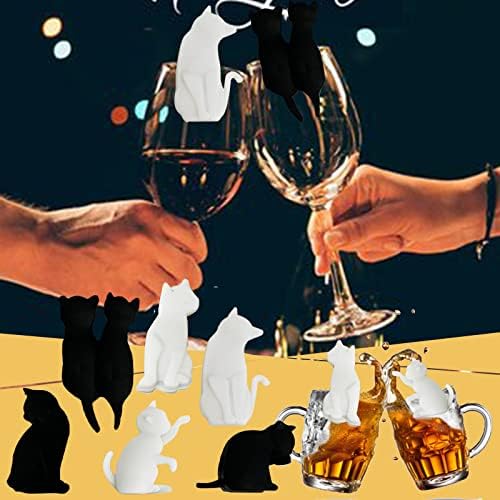 Стъпка може да организаторът маркери домашни котки маркери чаша Кити изкушения 6шт пие силиконови котка кухня с трапезария
