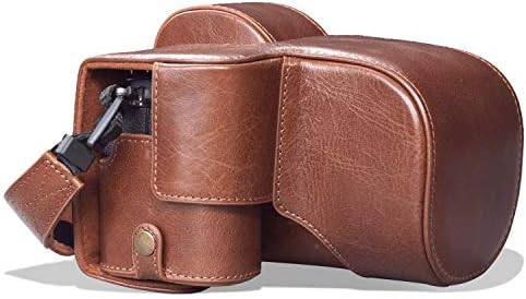 Калъф за фотоапарат MegaGear MG1960 Някога Ready от естествена кожа, Съвместим с Fujifilm X-S10 - Кафяв