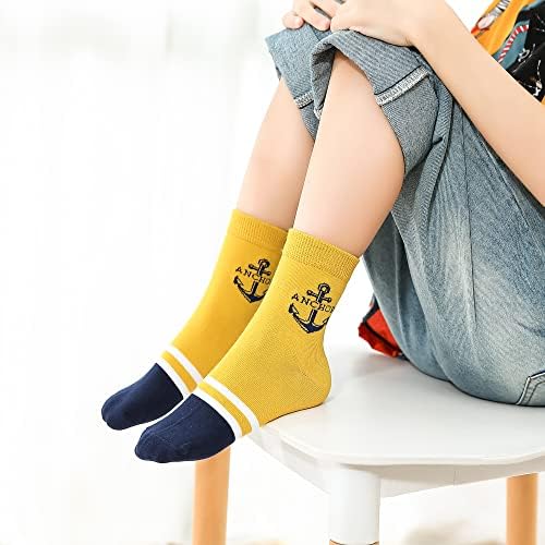 VWU Детски Чорапи за момчета И Момичета, Ежедневни Памучни Чорапи За Деца, 10 двойки, от 2 до 15 години