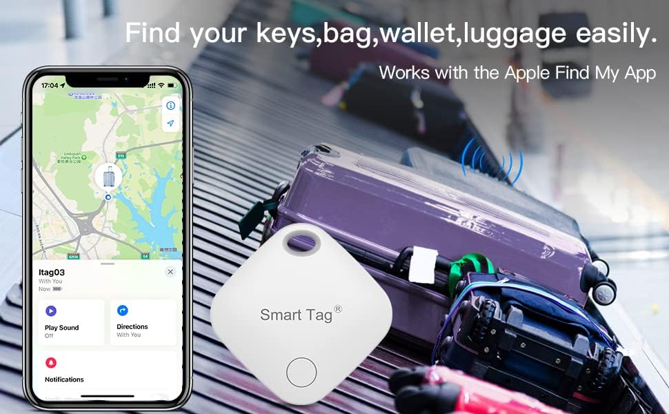 Търсене на ключове, Bluetooth-Устройство за проследяване на багаж, Локатор тагове Работи с Apple Find My, Смарт тракер за
