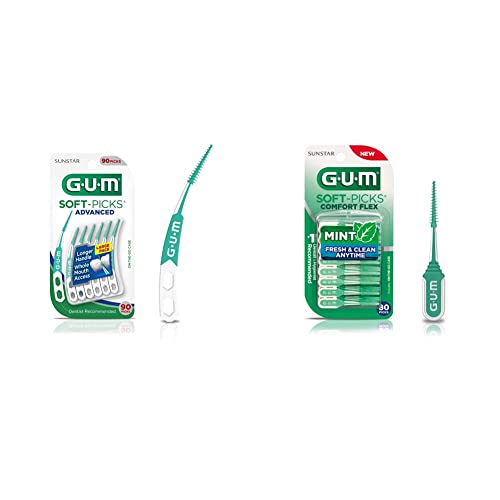 Клечки за зъби GUM - 6505RW Soft-Picks Подобрени конци за зъби, количество в опаковка 90 броя (4 броя)