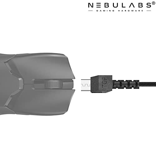 Nebulabs е Съвместим с Wi-Зарядно устройство за геймърска мишка Razer Василиск Naga Viper Deathadder Мамба Turret Кабел на Зарядно
