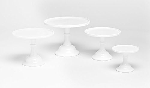Млечно-Бяла с 6-инчов Стъклен Поставка За Торти Mosser Glass