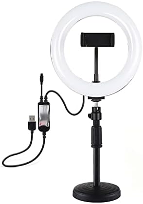 DLOETT 7,9-Инчов Околовръстен лампа за Селфи с Поставка за Мобилен Притежателя за Видео Tiktok LED Light Ring