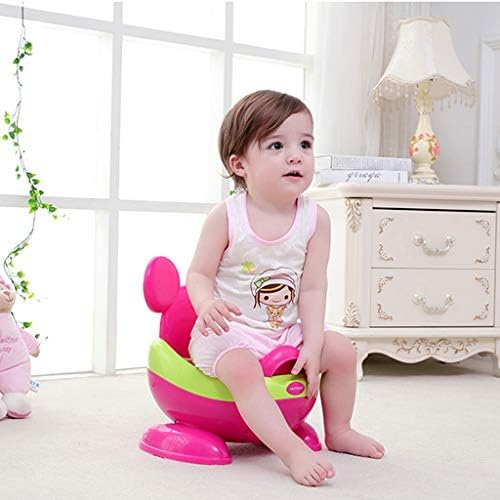 GDSMTG Детско Столче за Приучения към гърне Мультяшное Детска Седалка за Тоалетна с облегалка Джобно (Розов цвят)