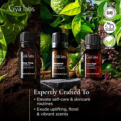 Етерични масла от Иланг-иланг, градински чай и бергамот Gya Labs (10 мл) - пакет 3 в 1